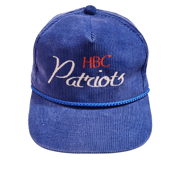 YoungAn Other - HBC Patriots Blue Corduroy Baseball Cap Hat Snapback Rope‎ Trim